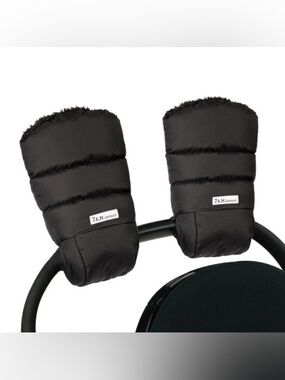 7 A.M. Enfant Black Stroller Hand Muff Gloves - Padded Winter Warmers
